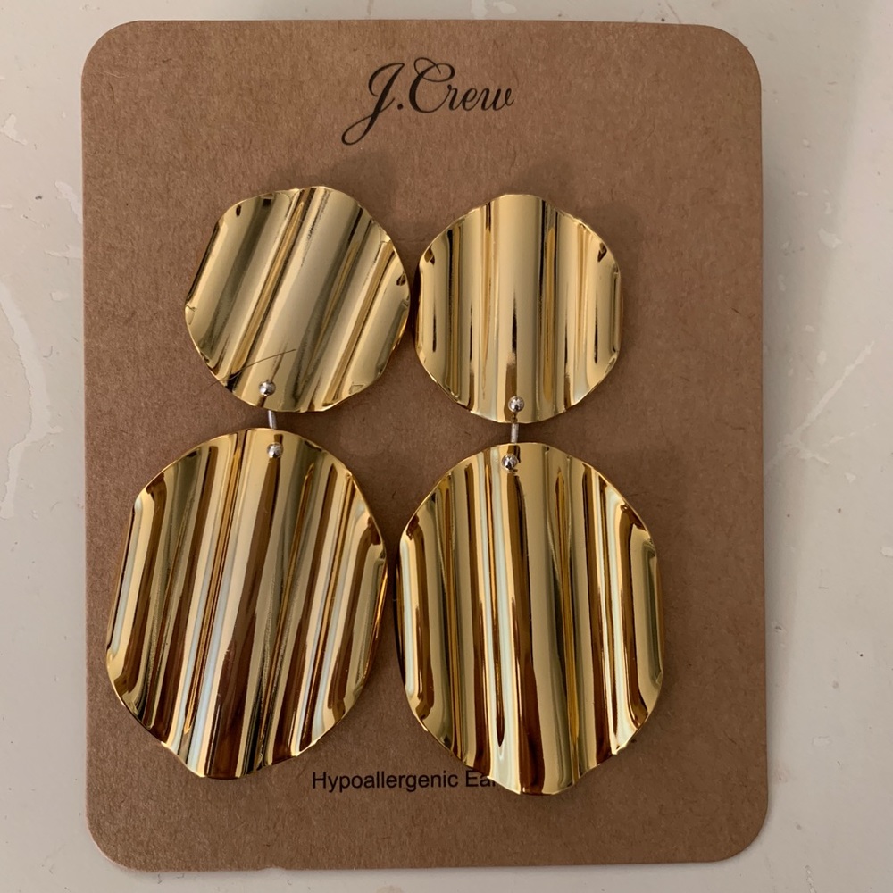J CREW | Gold statement earrings